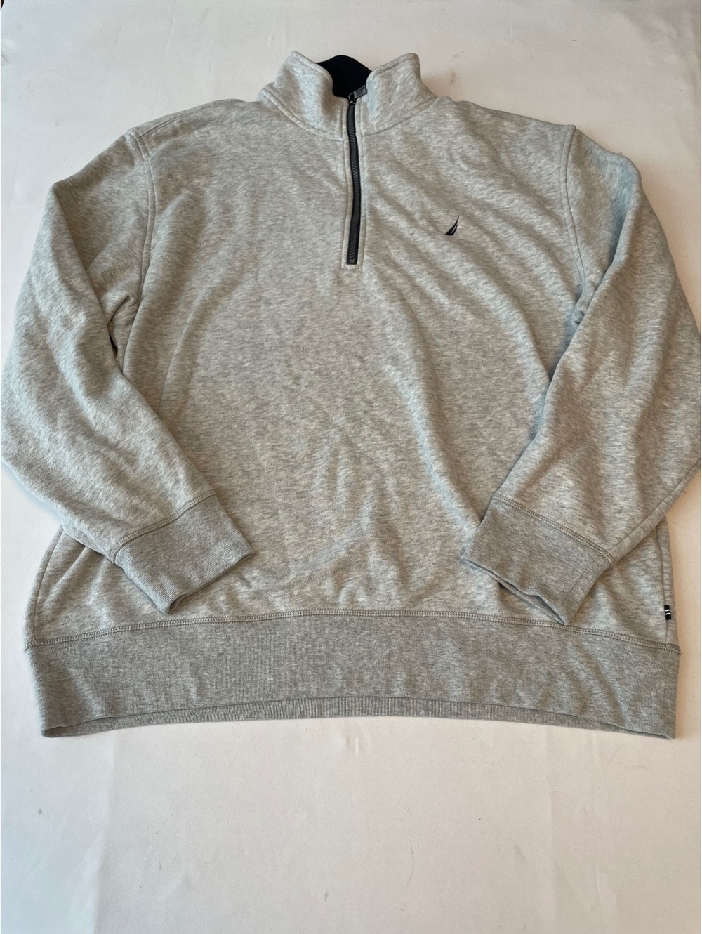 Nautica Men's XXL Gray 1/4 Zip Pullover Sweatshirt